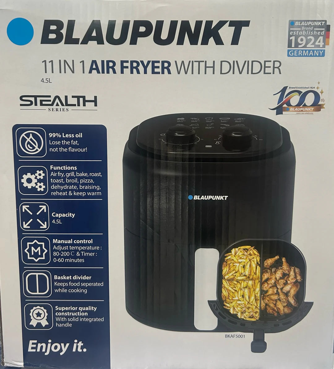 Blaupunkt 4.5L 11 in 1 Air Fryer W/Divider Blaupunkt 4.5L 11 in 1 Air Fryer W/Divider